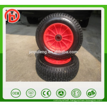 16 inch 6.50-8 beach cart wheel pneumatic rubber air wheel plastic rim